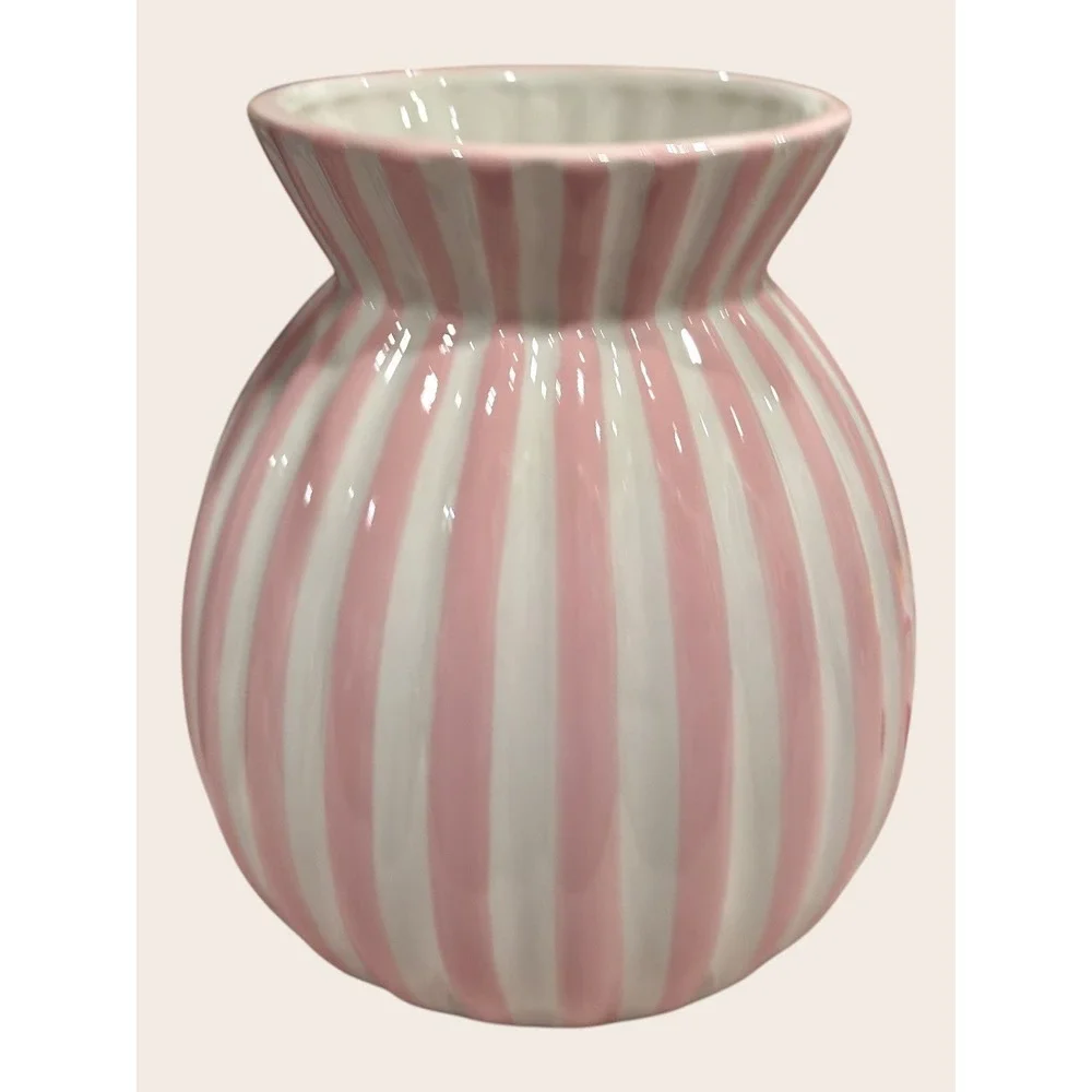 Ceramic Striped Vase Pink/White - Mainstays, Walmart‎ Spring 2026